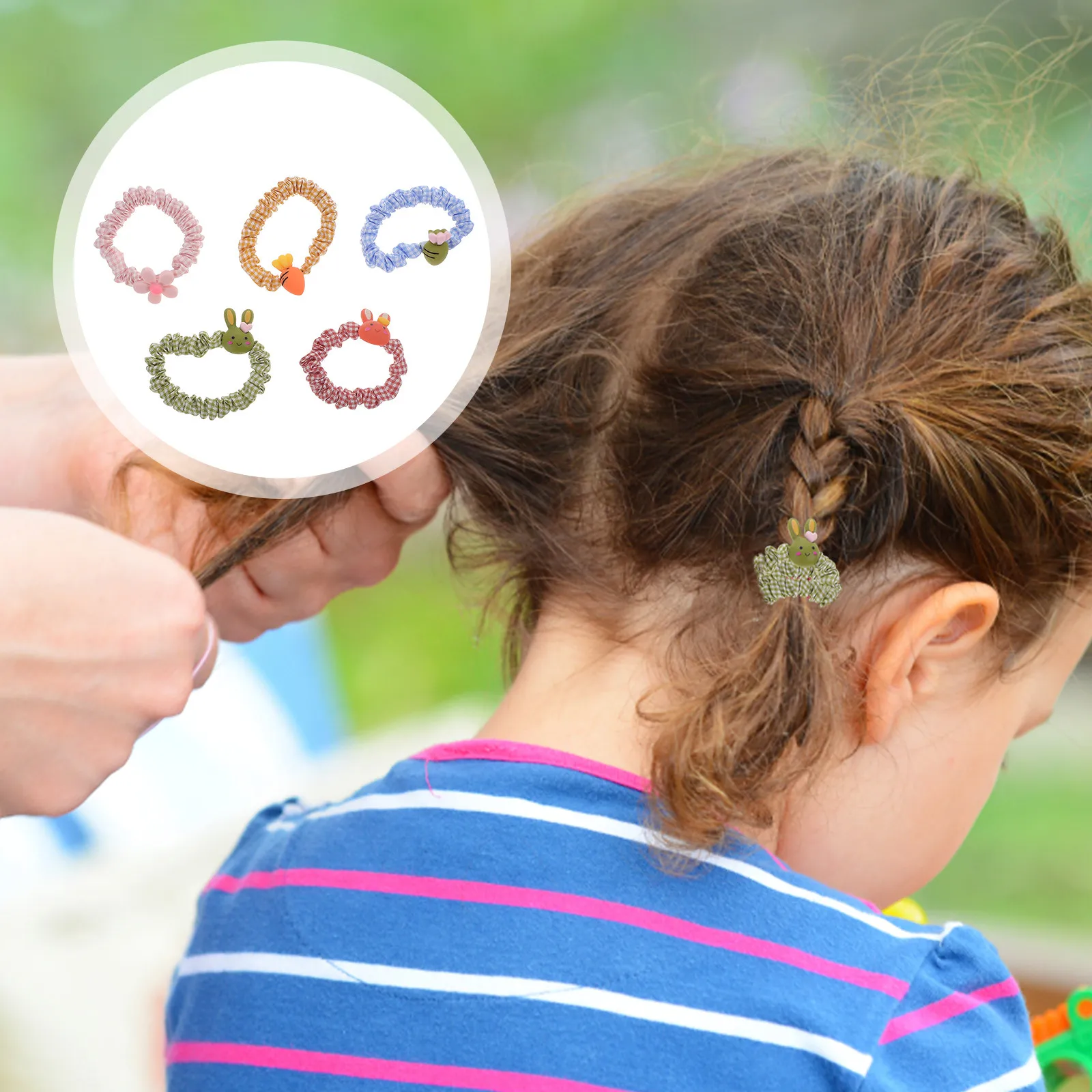 

10Pcs Hair Ties Elastic Ponytail Holders Soft Washable Hair Scrunchies for Daily Wear Party Ceremony Gift