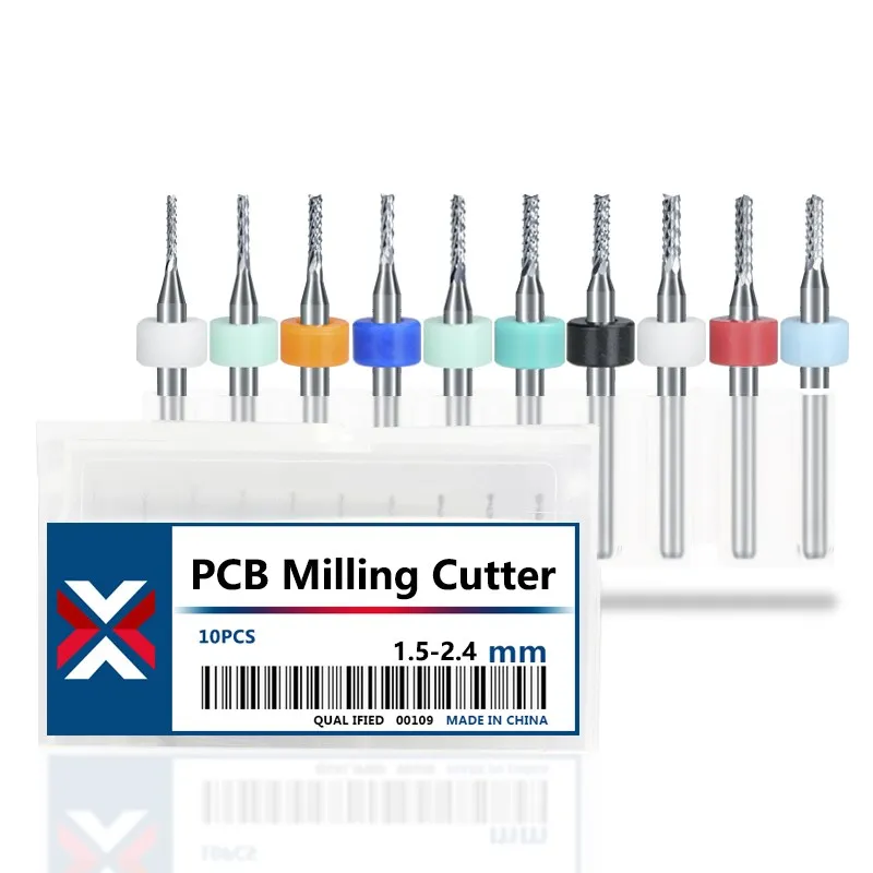 XCAN Corn Engraving Cutter 0.5-3.0mm Carbide End Milling Cutter CNC Router Bits End Mill for PCB Machine