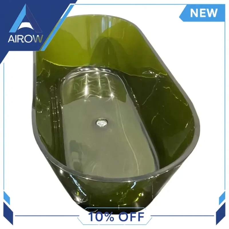 for Custom Acrylic Freestanding Bathtub Transparent Resin Soaking Spa Tub Indoor Hotel Villa Bathroom Massage Deep