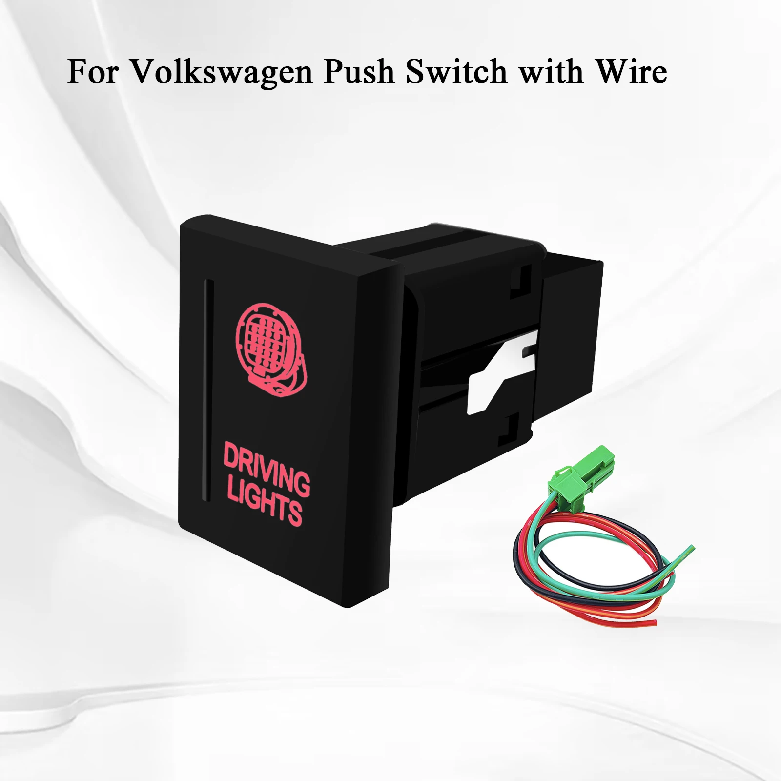 12V Car Push Button Switch Red Led Left/Right Side Spot Roof Light Driving Light Bar Switch For VW Amarok 2009-2016 Dash Board