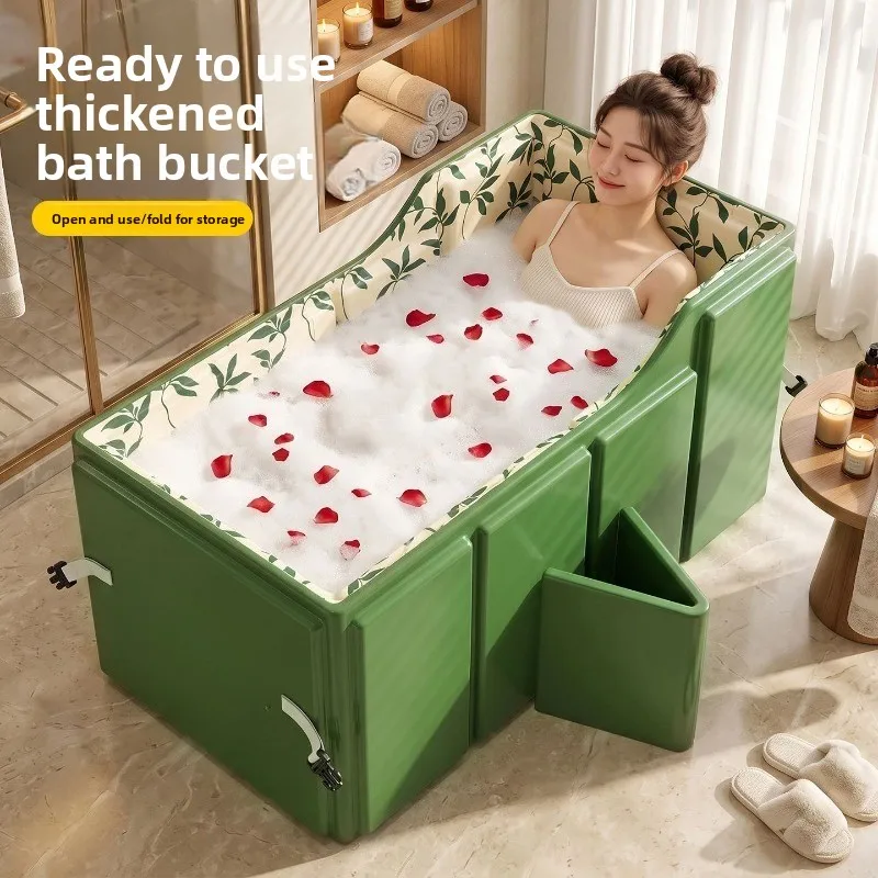 The bathtub can be folded for adults without installation, and the bathtub is thickened and insulated.