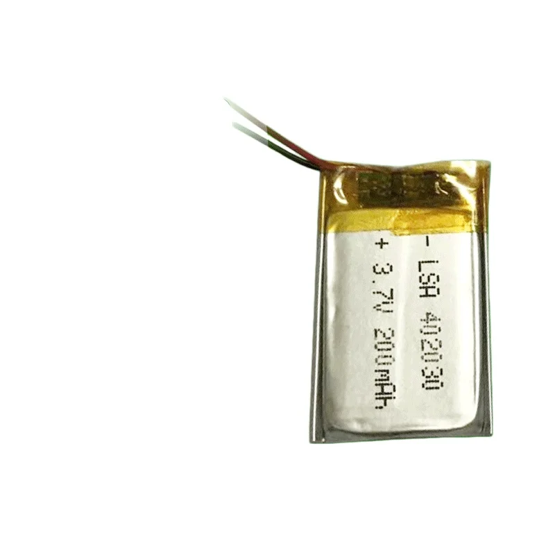 402030 Polymer Li-Po Battery 180mAh 3.7V for Smart Wearables Beauty Instruments & Dash Cameras