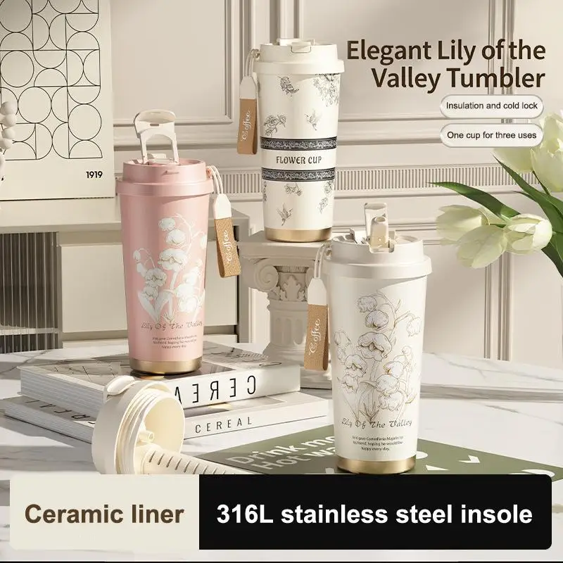 Intelligent 316 Stainless Steel Insulated Tumbler LED Temp Display Thermal Coffee Cup Perfect for Car Daily Use