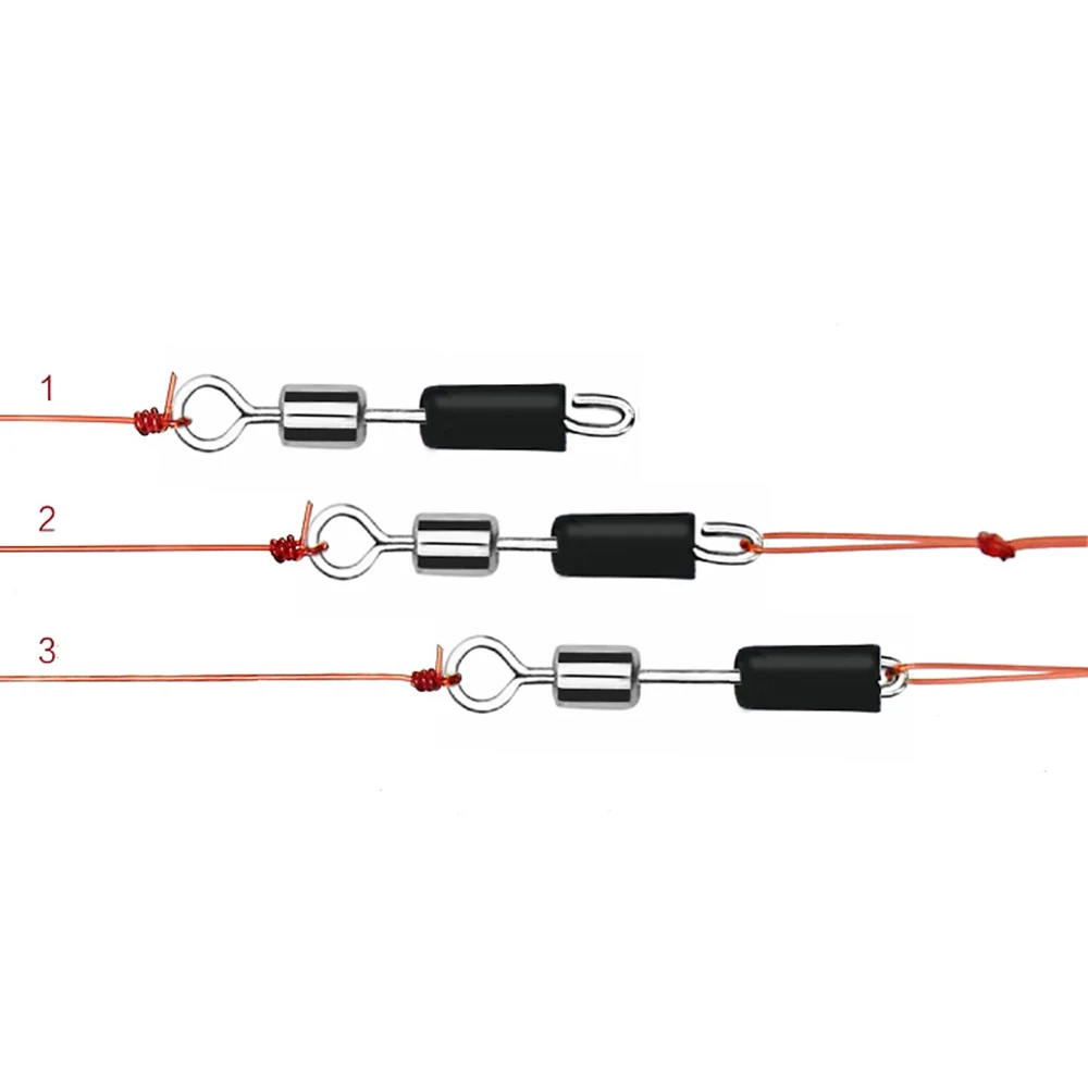 Gancho de pesca giratorio de acero inoxidable, anillos sólidos de enlace rápido, rodamiento de conector rápido