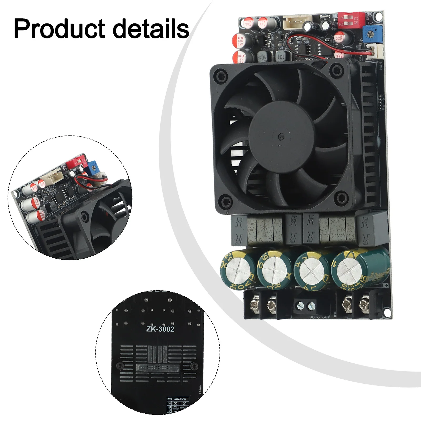 1pcs ZK-3002 Megaphone Board 300W Dual Channel 600W Mono TPA3255 Chip Clear Audio Output Efficient Power Conversion