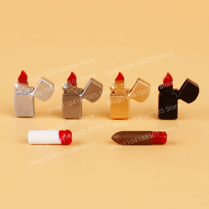 MOC Derden Aansteker Sigaar Model Pop Rekwisieten Accessoires Niet-functionele Kleine Deeltje Plug-in Accessoires Gift Ornamenten