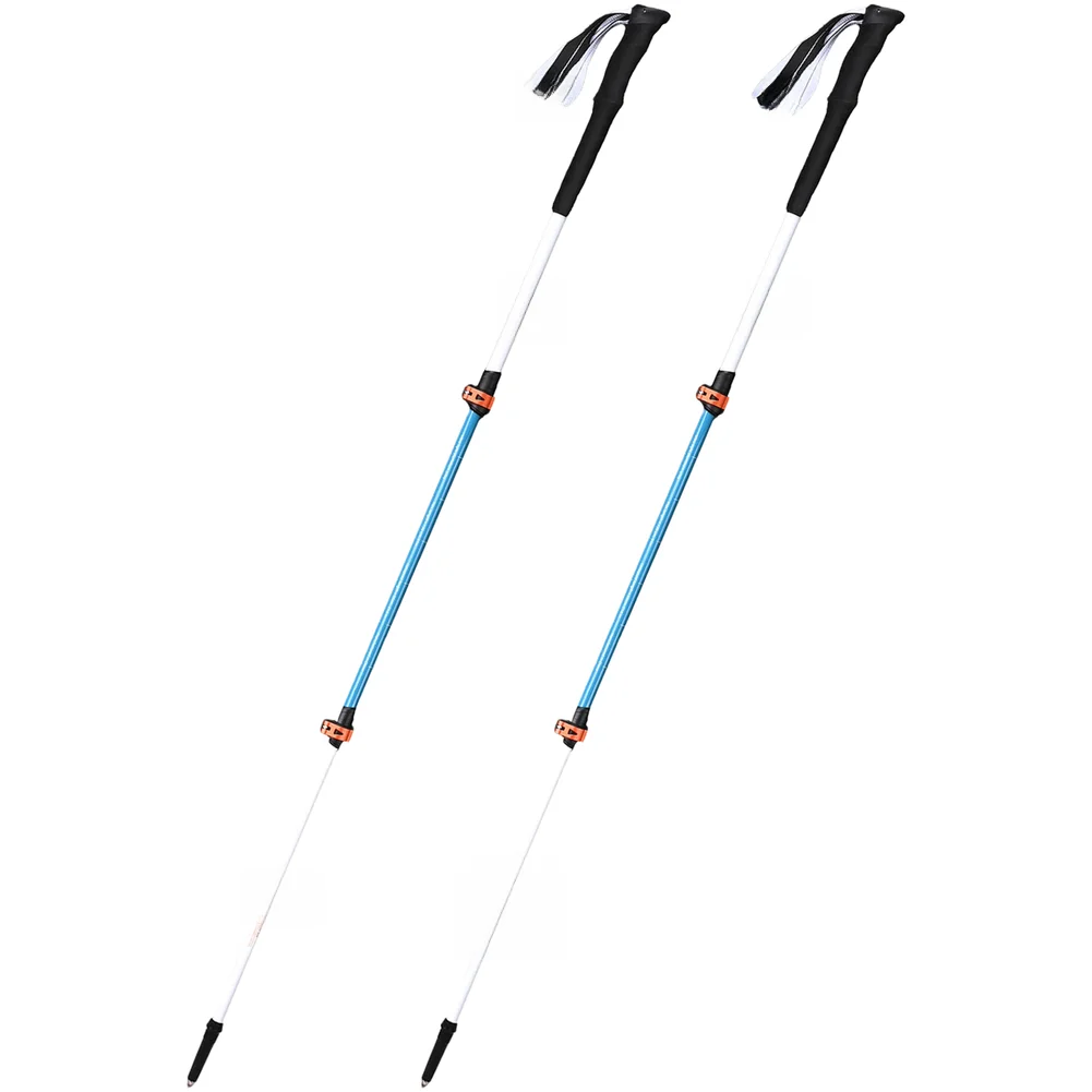7075 Aluminum Adjustable Hiking Poles with Shock Absorbing Technology for Smoother Downhill and Technical Terrain Use