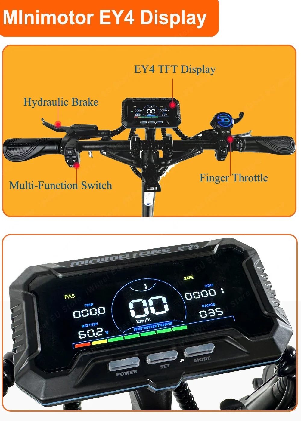 Original Dualtron Victor Luxury Plus Display Index Finger Throttle Suit for Dualtron Storm Up Dualtron Ultra  Victor Luxury Plus