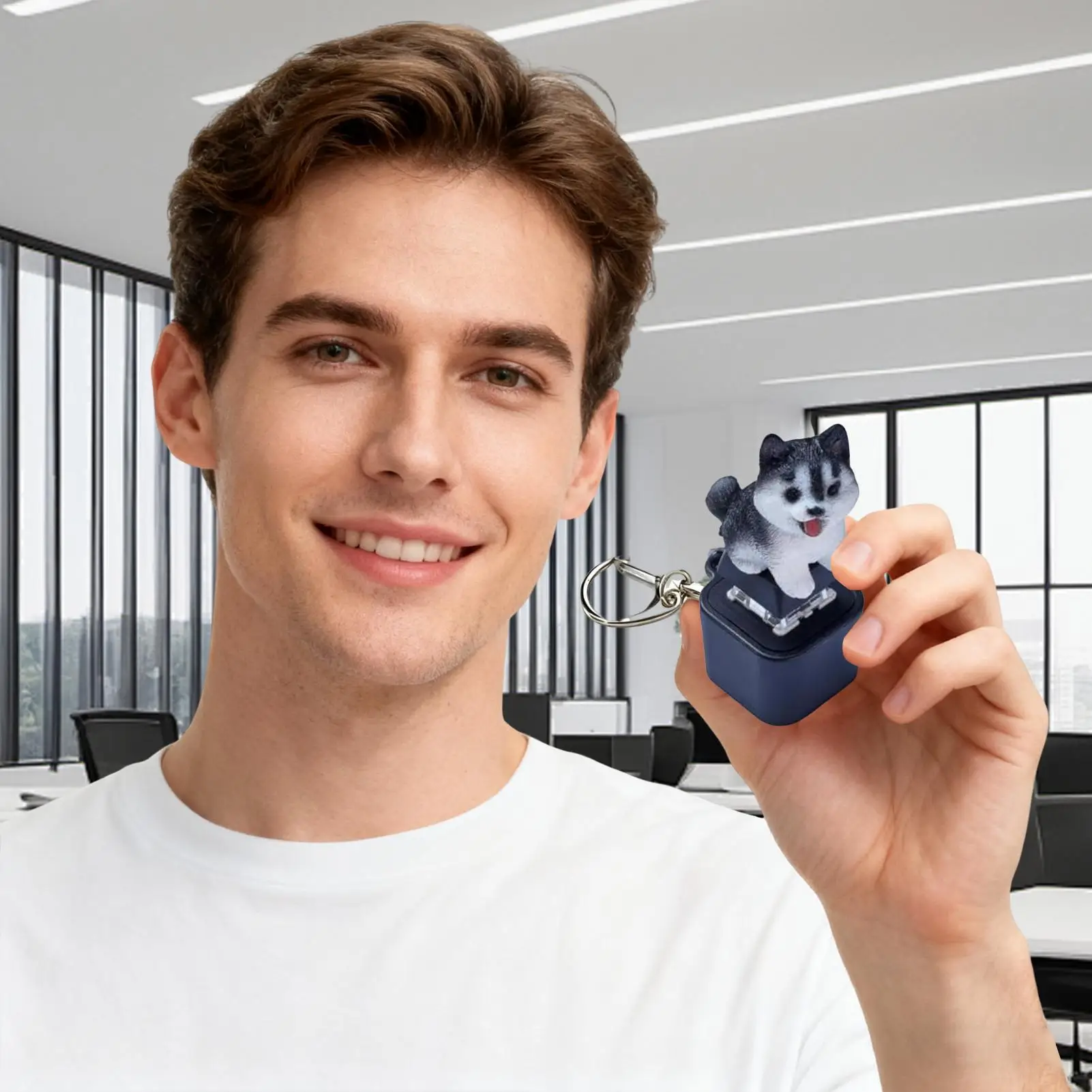 キーボード フィジェット クリッカー LED ライト チャーム サウンド付き ストレス解消 ライト付き 大人用 男の子 女の子 家族 旅行 バックパック