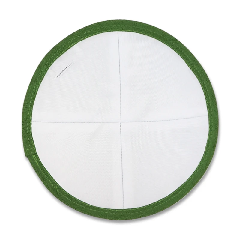 Custom Embroidered Linen Kippah - usage example