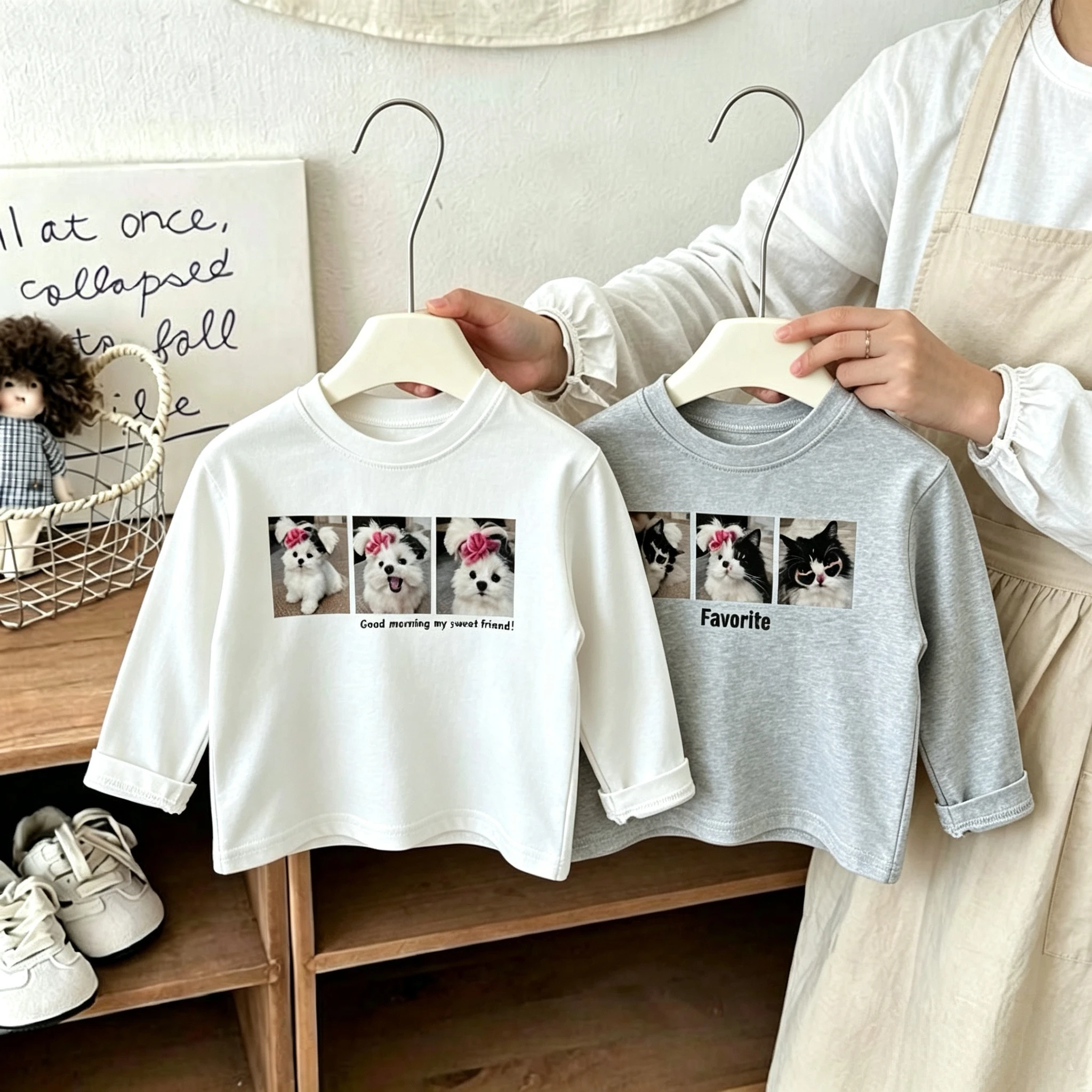 Simple Comfort Baby Girl Boy Long Sleeve T-shirt Tops Spring Autumn Clothing Printed Casual Kids Bottoming Shirts Children' Wear