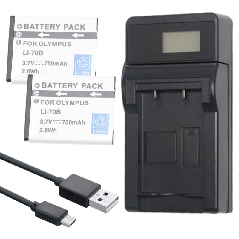 Battery or Charger For Olympus Li-70B X-940 X-990 VR-120 VR-130 VR-140 VR-145 FE-4020 FE-4040 FE-5040 D-700 D-705 D-710 D-715