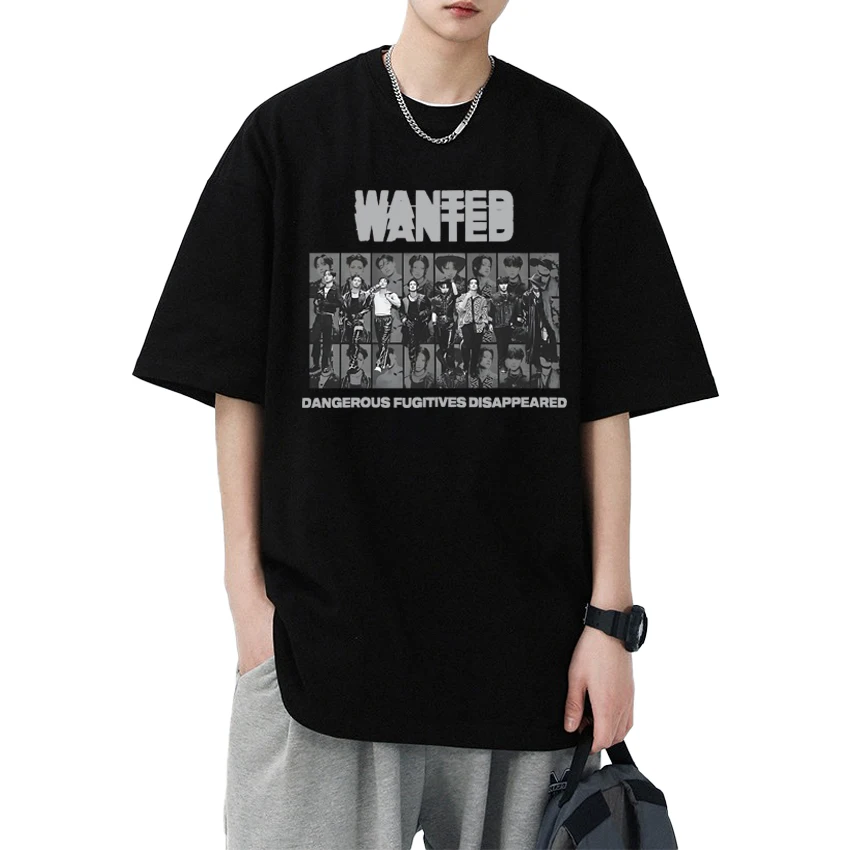 

Korea ATEEZ World Tour 2025 Graphics short sleeve T-shirts New in Men Women Trend Y2k T shirt Unisex Oversized 100% Cotton Tops