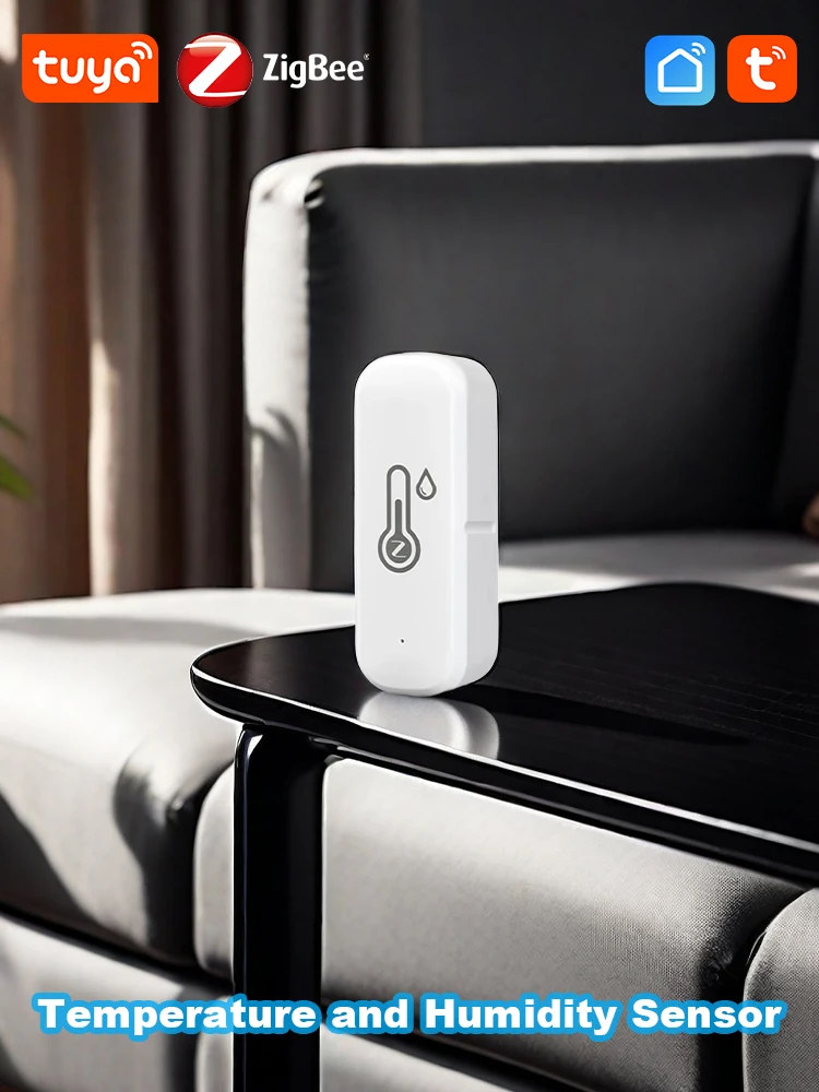 Tuya Zigbee Temperatur- und Feuchtigkeitssensor, batteriebetrieben, APP-Fernbedienung, Thermometer für Alexa, Google, Yandex, Sprachsteuerung