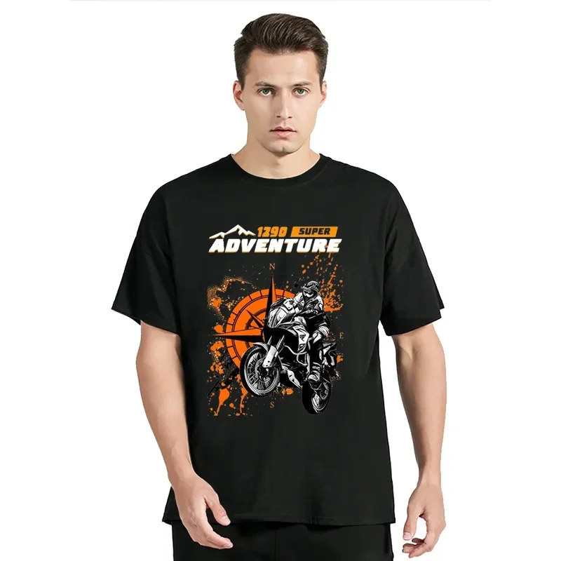 

GS1290 Super Adventure R Desert Rider Motorcycle T-Shirt New Summer Men Cotton Tshirt Clothing Ride Sport Casual Tees Tops