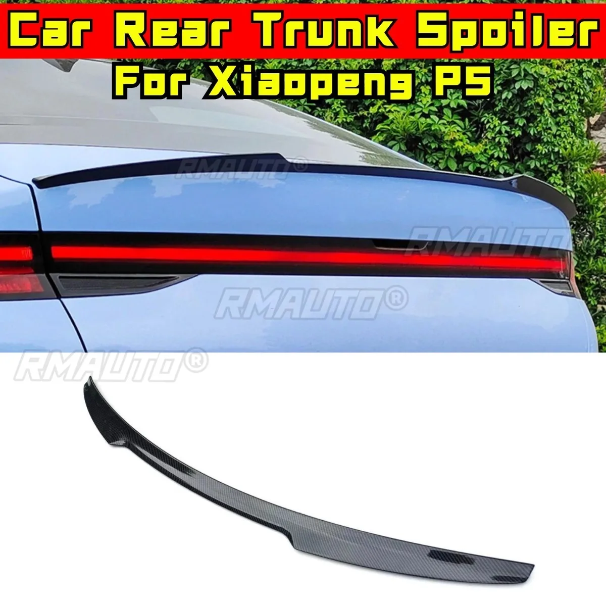 

For Xiaopeng P5 Body Kit Car Rear Spoiler Wing Trunk Spoiler Trunk Wing Rear Trunk Spoiler Wing Modification Part
