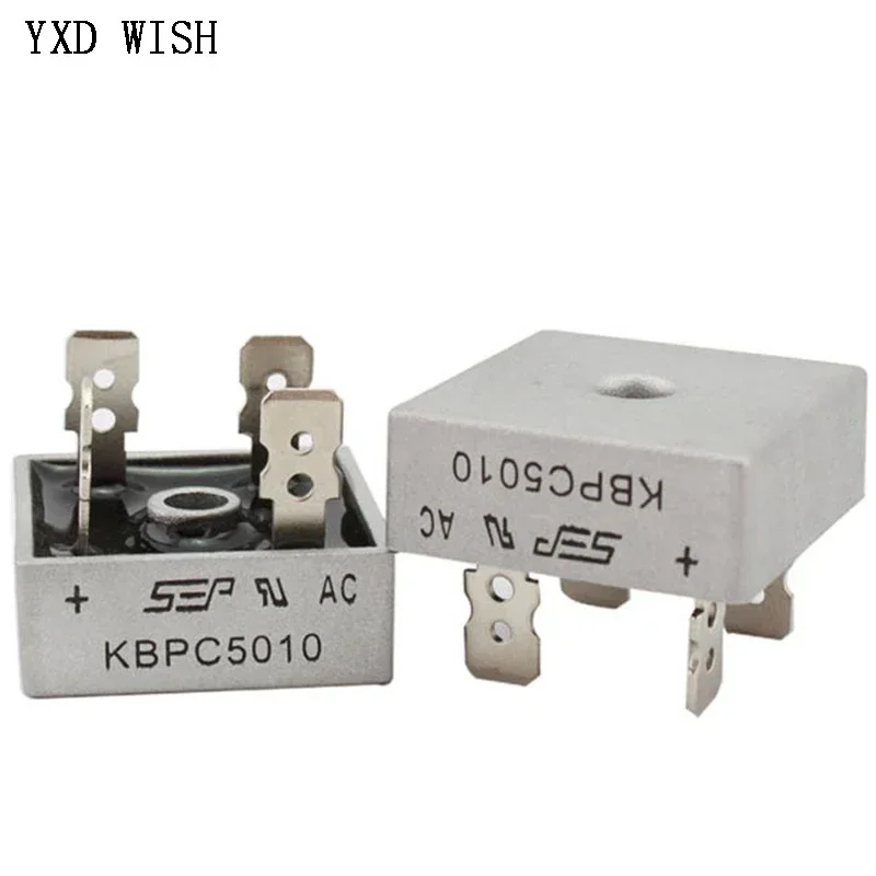 5pcs KBPC5010 Diode Bridge Rectifier KBPC 5010 50A 1000V AC Bridge Rectifier Diode DIY Kit