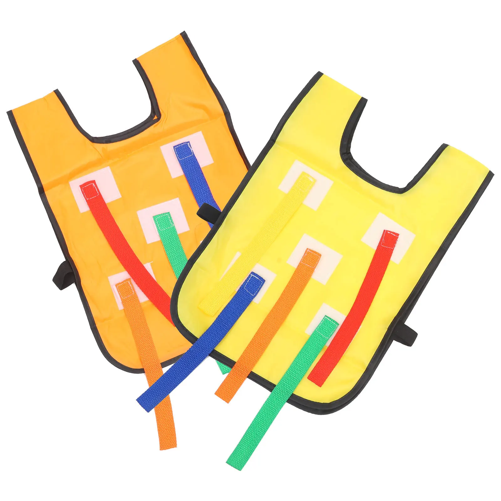 2 Sets Kids Pull Tails Outdoor Game Vest With Ribbons For Sensory Training Catching Tail Games Belt Lightweight Durable Fun