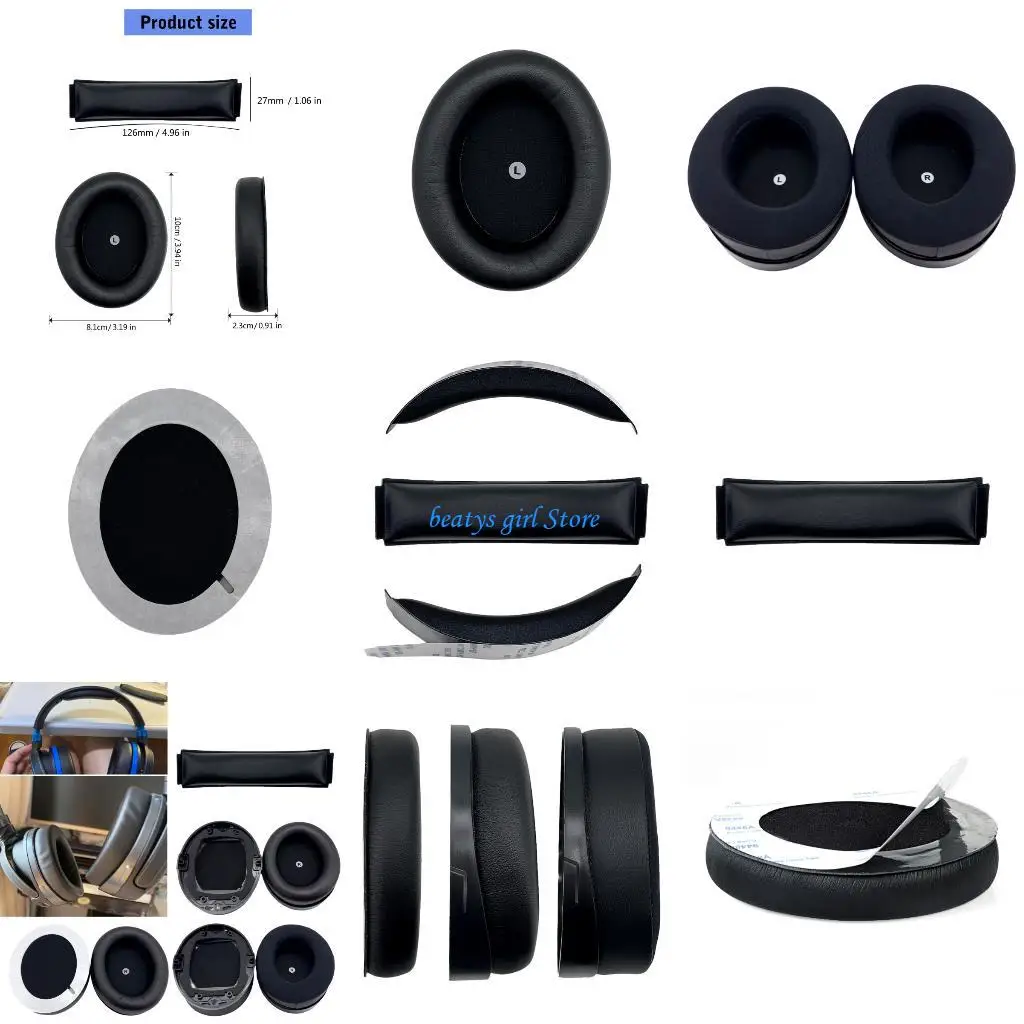 

C7AB Easy Installation Headphone Ear Pad Spare Headband for X Cloud Orbit S