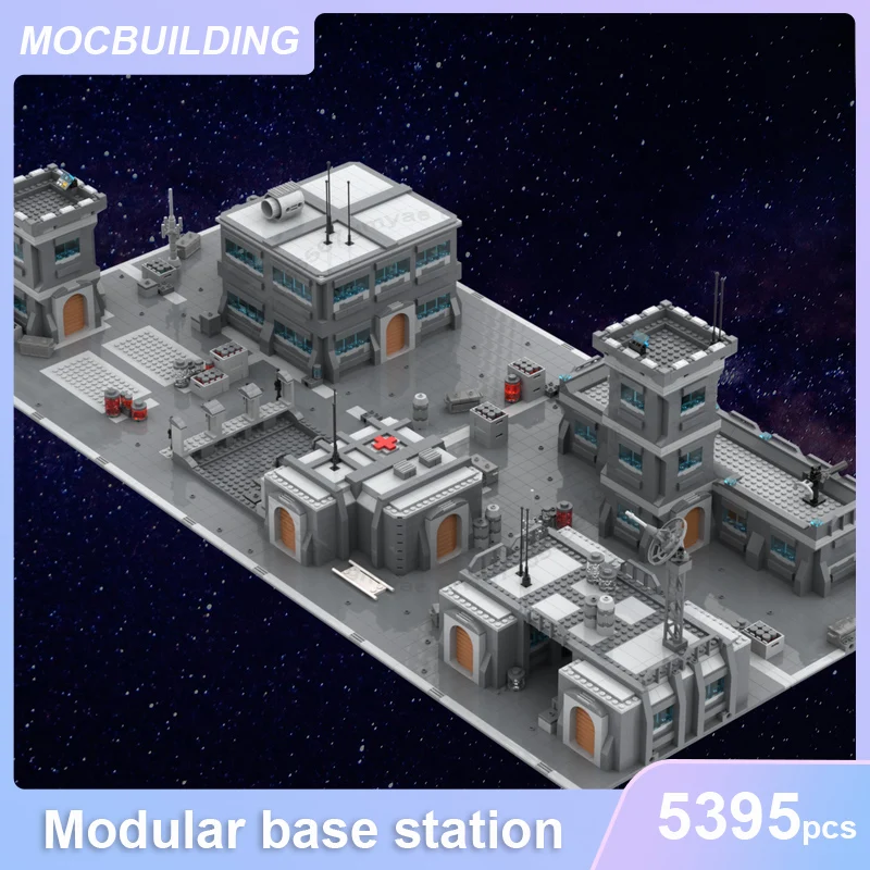 Modular Base Station & Defense Grounds & Barracks & Hospital Model MOC Building Blocks DIY Assemble Bricks Space UCS Toys Gifts