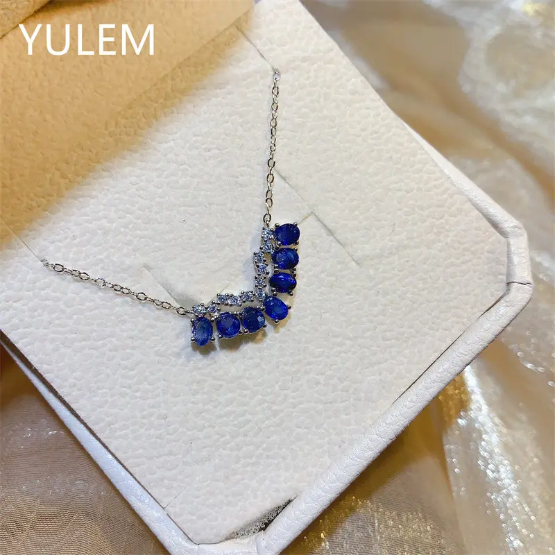 Genuine Emerald Pendant 3x4mm Natural Colombian Emerald Necklace Pendant 925 Silver Jewelry with Certificate 18K Gold Plating