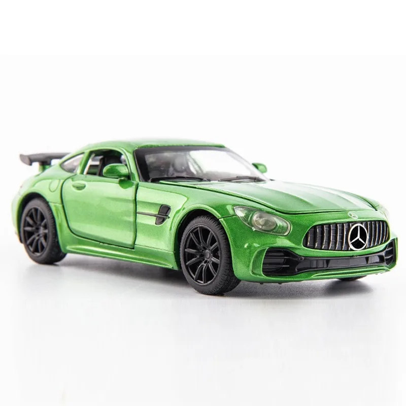 1:32 Benz Gt Legering Sportwagen Model Met Geluid En Licht Pullback Collectieve Metalen Speelgoedvoertuig Miniatuur Voiture Boy Car Speelgoed Cadeau