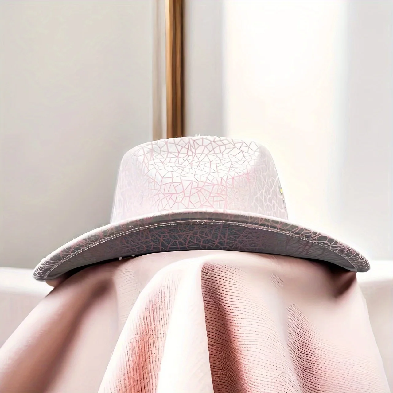 HongLuan roze glitter kostuumhoed volwassene en cowboyhoeden strass voor dames, cowboy cosplay vrouwelijke accessoires en cowgirl pet