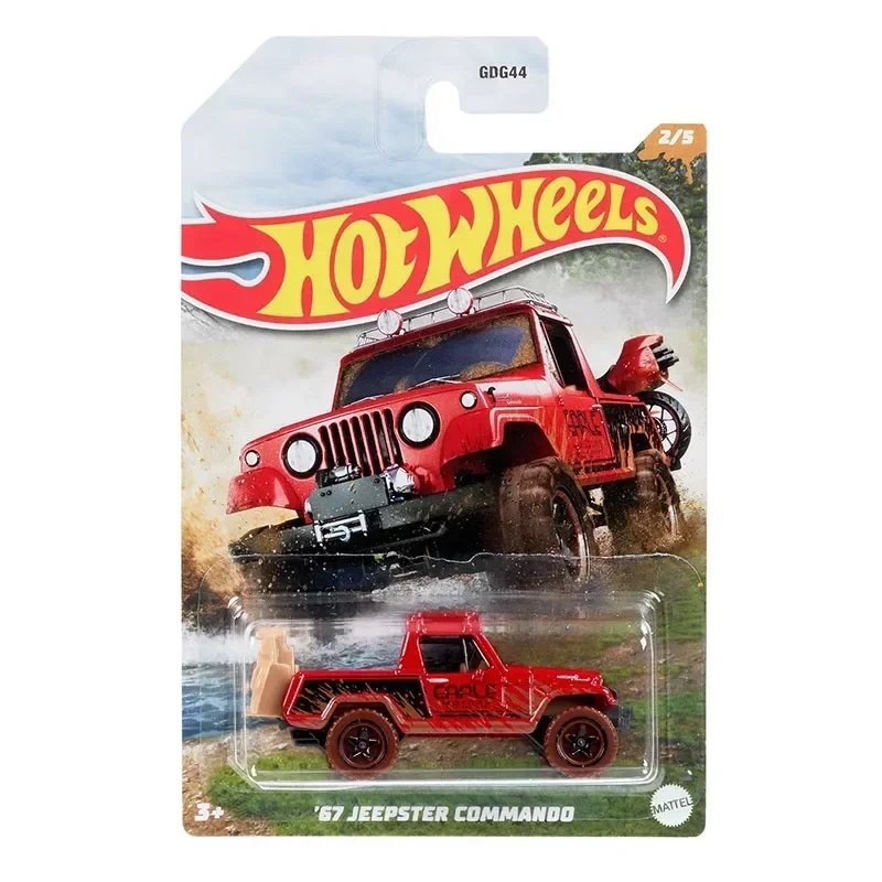 Carro original hot wheels diecast 1/64 gdg44 mercedes veículo fora de carga jeepster comando brinquedos para meninos crianças coleção presente