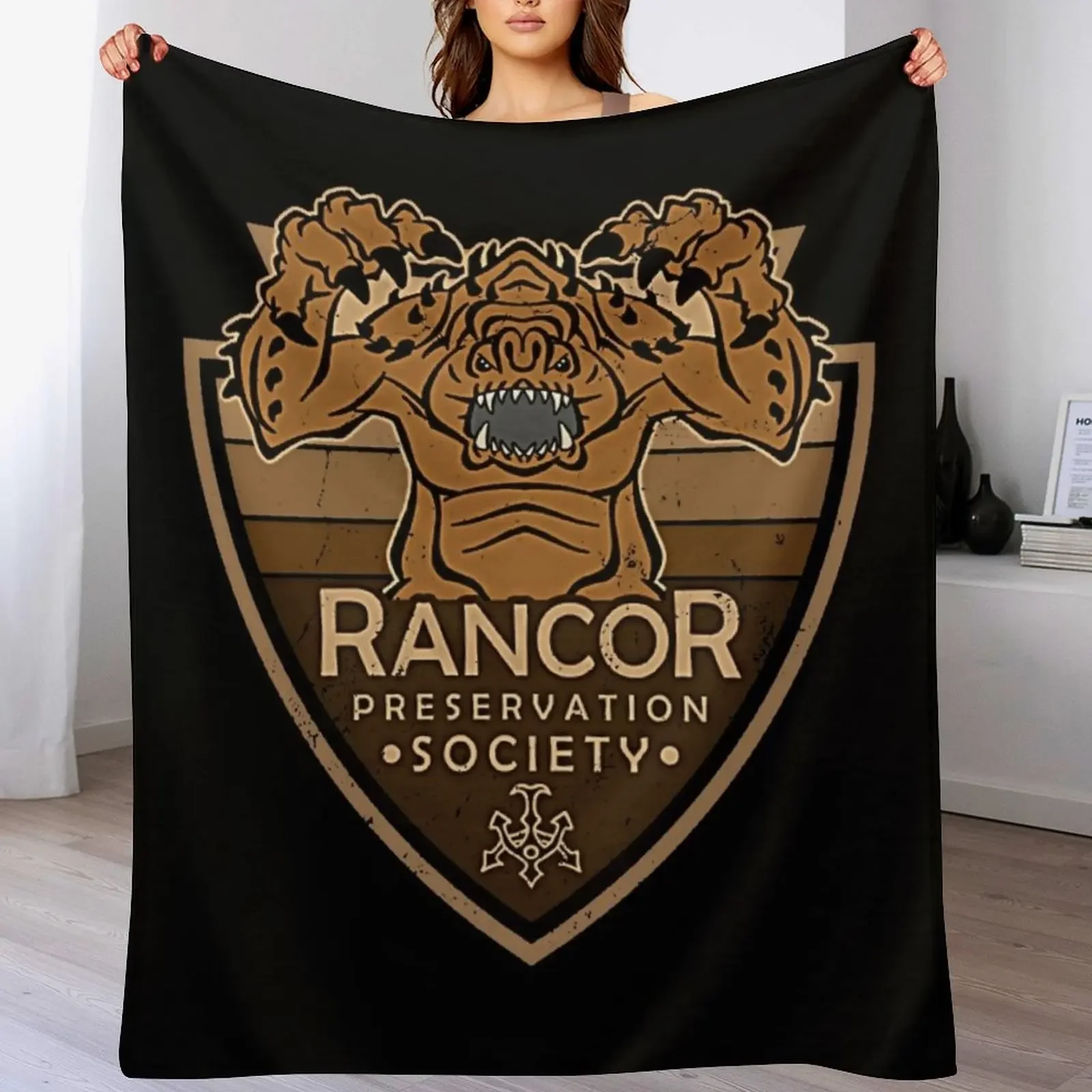 Rancor Preservation Society | Geekdom Pop Culture | DopeyArt Throw Blanket Luxury Cute Plaid Soft Moving Blankets