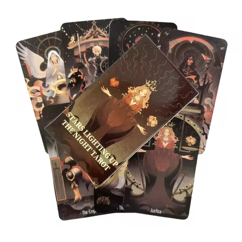 Stars Lighting Up the Night Tarot Cards A 80 Deck Oracle Cards Playing Game Cards
