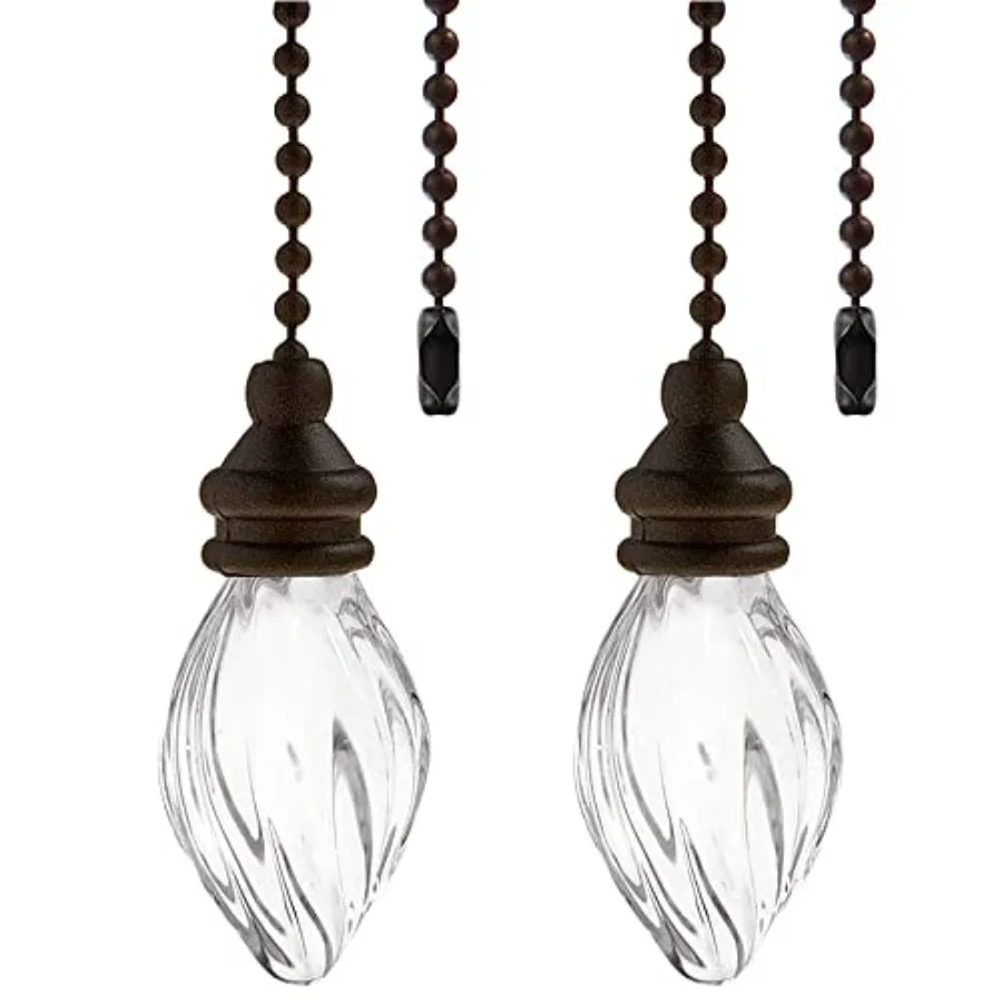 Ceiling Fan Pull Chains Ornaments 12 Inch Light Pull Chains with Acrylic Pendant Decorative Extensions for Ceiling Light Lamp F