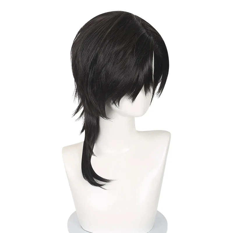 Der jugendliche Wolfsschwanz des schwarzen Bären: Eine neutrale schwarze Perücke aus „The Lost Tomb Chronicles“