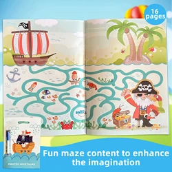 Maze Adventure Baby Educational Toys Painting Learning Diy Coloring Kindergarten Graffiti Coloring Book Halloween New Year Gift