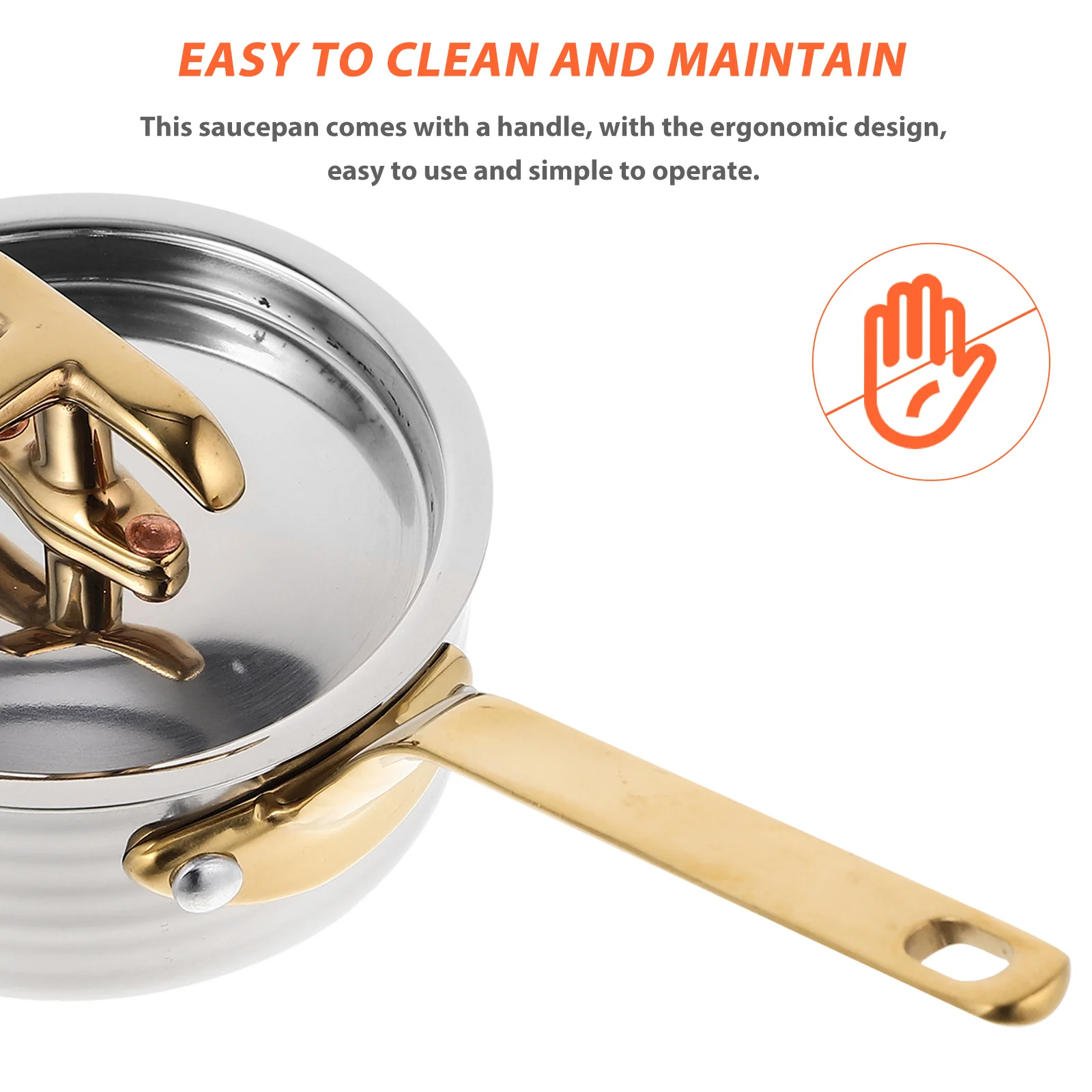 

Stainless Steel Sauce Pan 2 Quart Milk Warmer Pot For Gas Induction Cooktop Kitchen Cooking Oil Boil Mini Sauté Pan