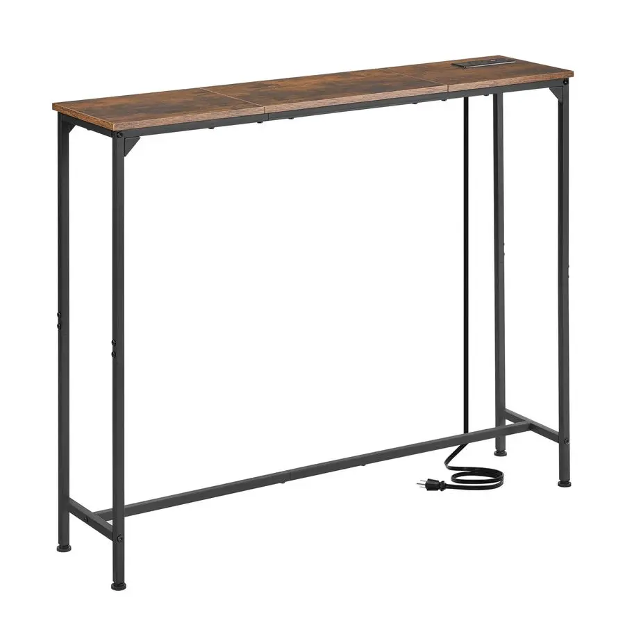 

Столик, узкий столик для прихожей, тонкий придиванный столик, столик за диваном, для коридора, спальни, гостиной, фойе, 9,4 x 39,4 x 31,5 дюймов