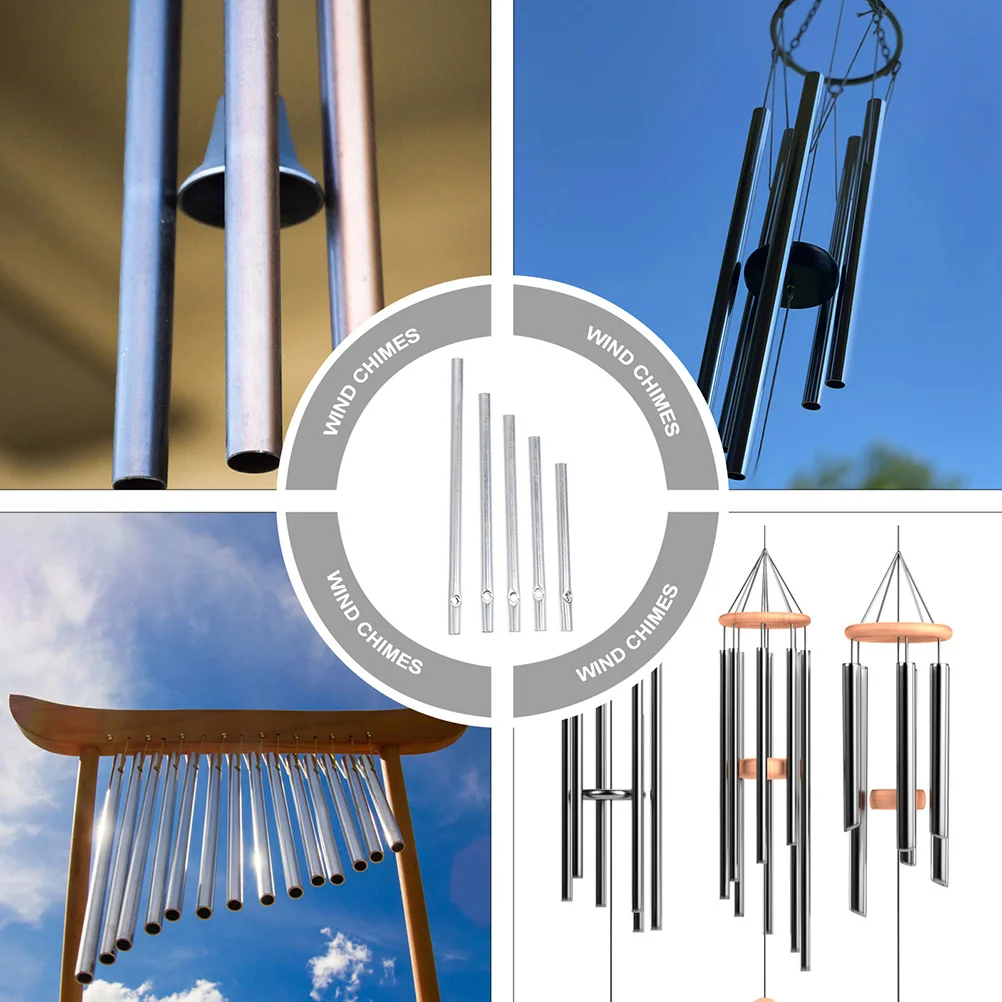 

50Pcs Aluminum Wind Chime Parts Strong Long Lasting Tubes for Garden Room Door Hanging Pendant DIY Accessories Gift
