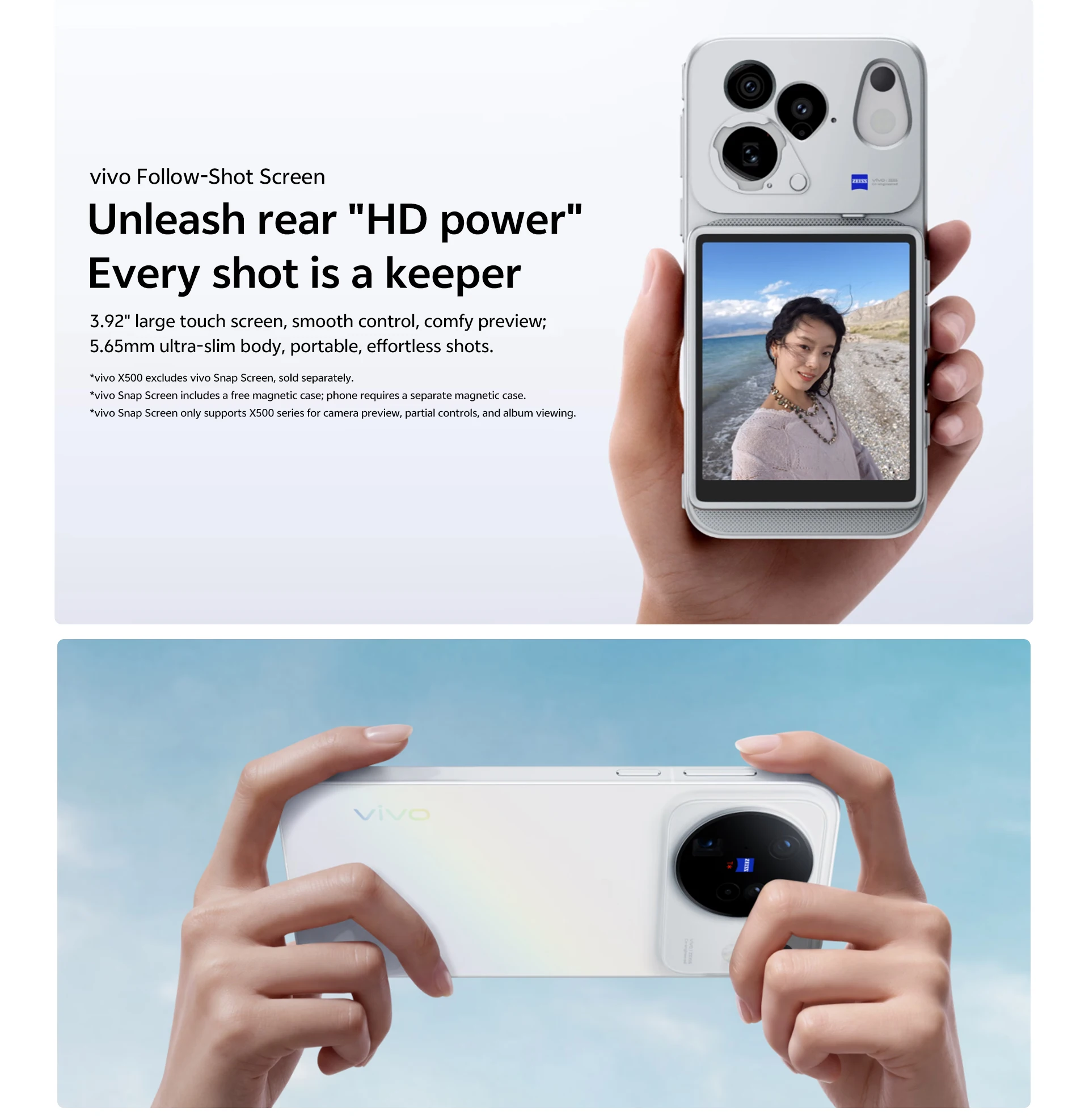 vivo X500 Chinese Version 6.59'' 144Hz AMOLED Display 5G Smartphone MediaTek Dimensity 9600M 7500mAh Battery 50MP Main Camera