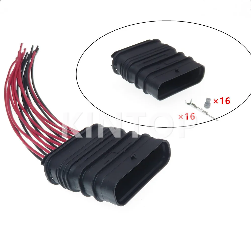 

1 Set 16 Pins 805-587-541 805-588-571 AC Assembly Waterproof Auto Reversing Radar Camera Plug Car ACC Electric Plug A0001532222