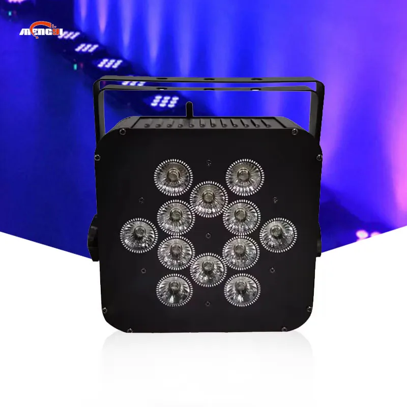 

Good Quality 12Pcs Led Wireless Battery Light High Brightness Rechargeable Stage Lights 6In1 RGBWA UV Uplights
