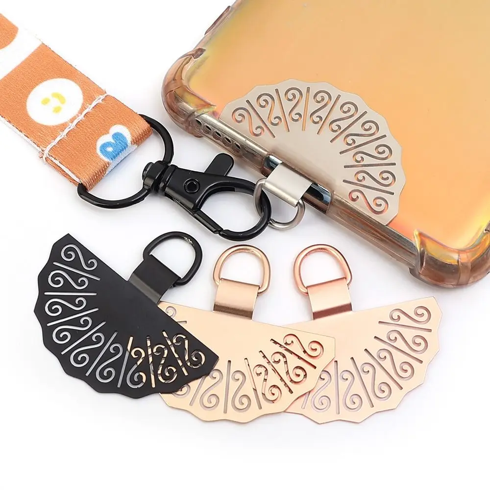 Ultra-thin Phone Lanyard Clip Patch Butterfly Shaped Stainless Steel Phone Case Hanging Rope Snap Strap Anti-lost