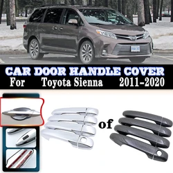For Toyota Sienna 2011 Accessories XL30 2011~2020 Car Anti-rust Door Handles Cover Exterior Scratch Protective Decor Accessories