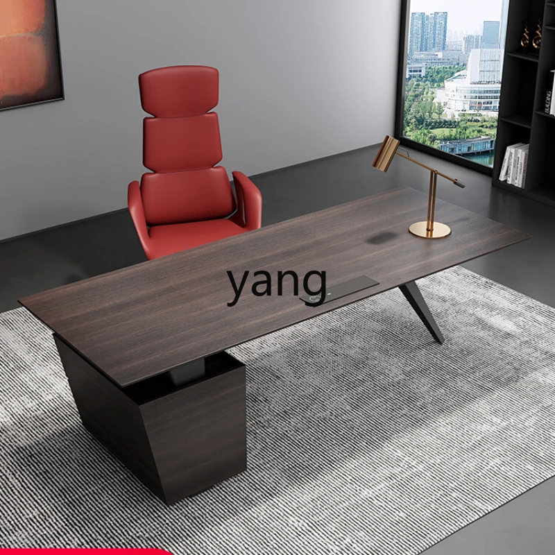 Yjq Minimalist Living Room Large Desk Household Minimalist Office Study Writing Desk Computer Desk