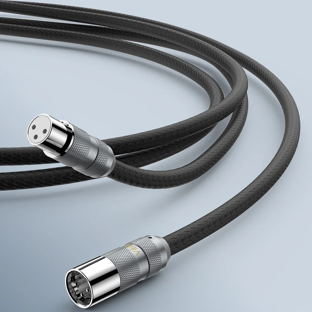 5N OFC 4 Cores Multplex Copper Viborg 02R801 Balanced Interconnect XLR Cable Rhodium Plated XM202R & XF202R XLR Connectors
