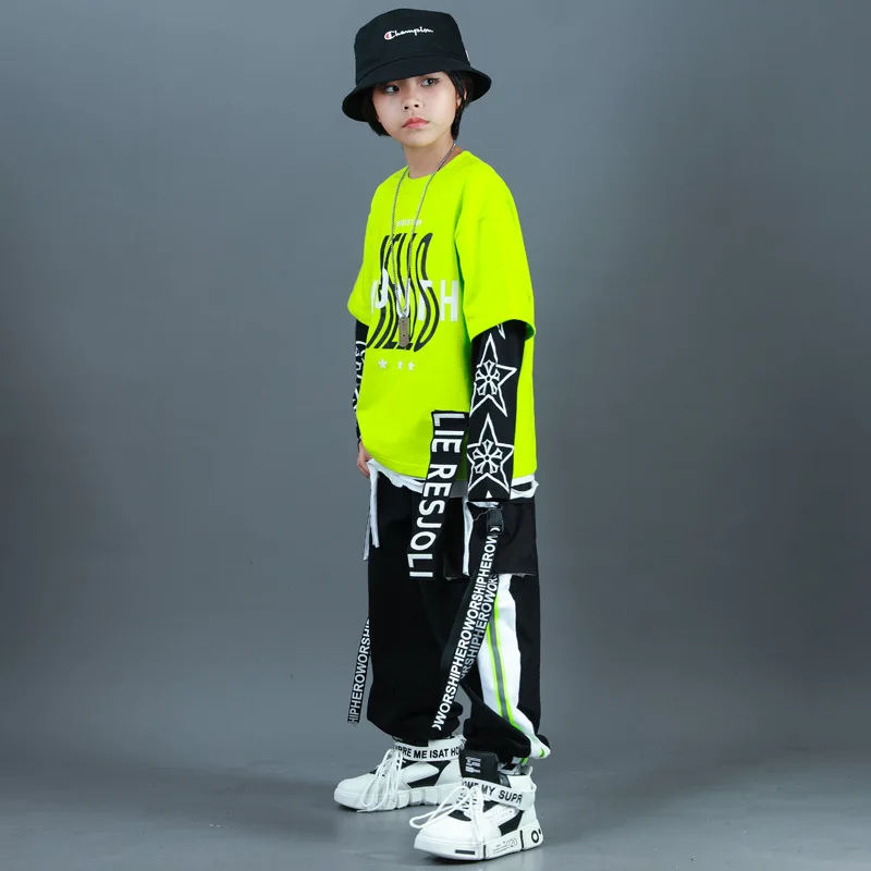 Kids Sport Clothing Sets Boy Tracksuit Spring Teenager Korean Tops Pants 2Pcs Children Hip Hop Street Dance Outfits 10 12 14 Y