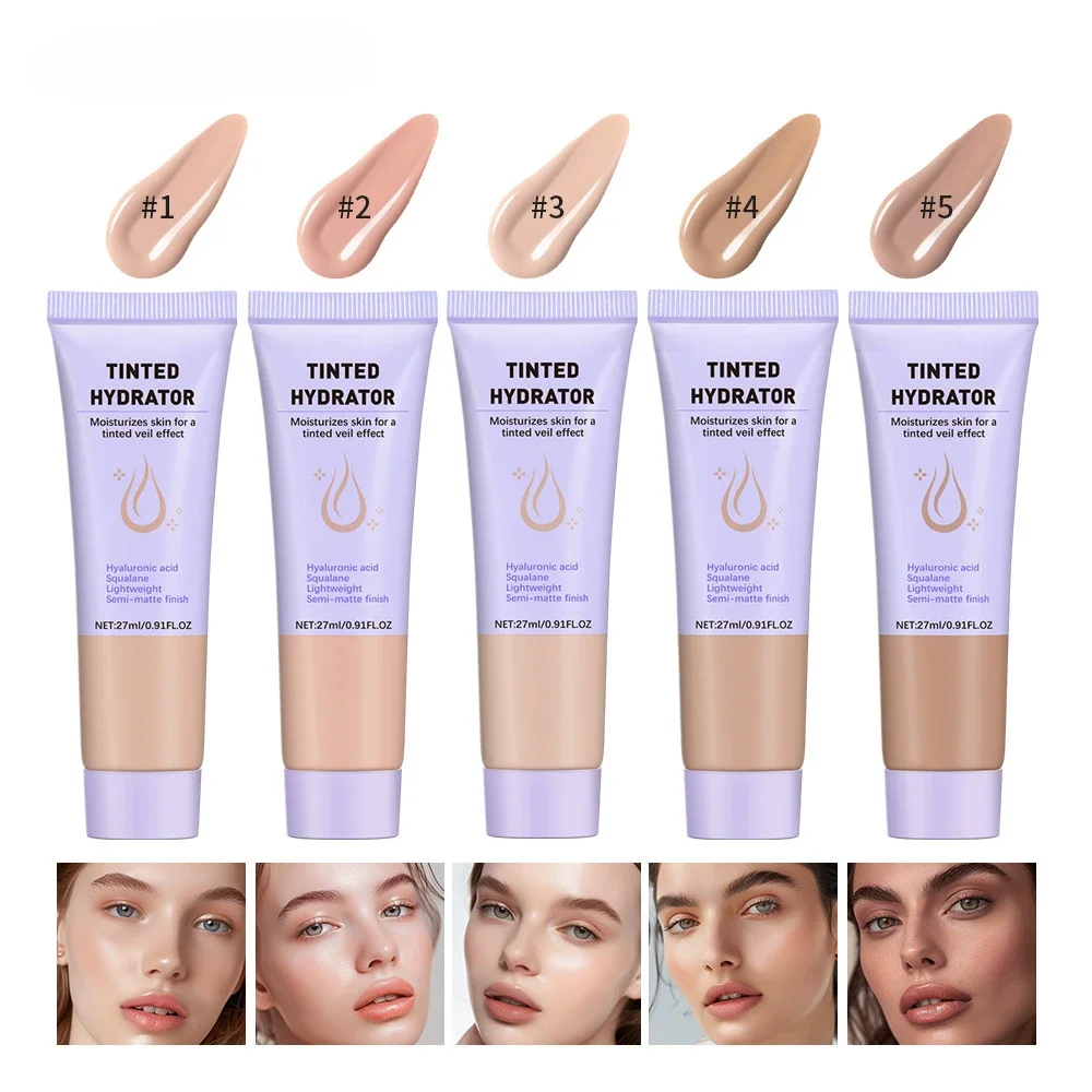 Women's Strong Coverage Tinted Hydrator Makeup Semi-Matte Finish Skin Tone Evening Natural Skin Moisturization Healthy Cosmetic