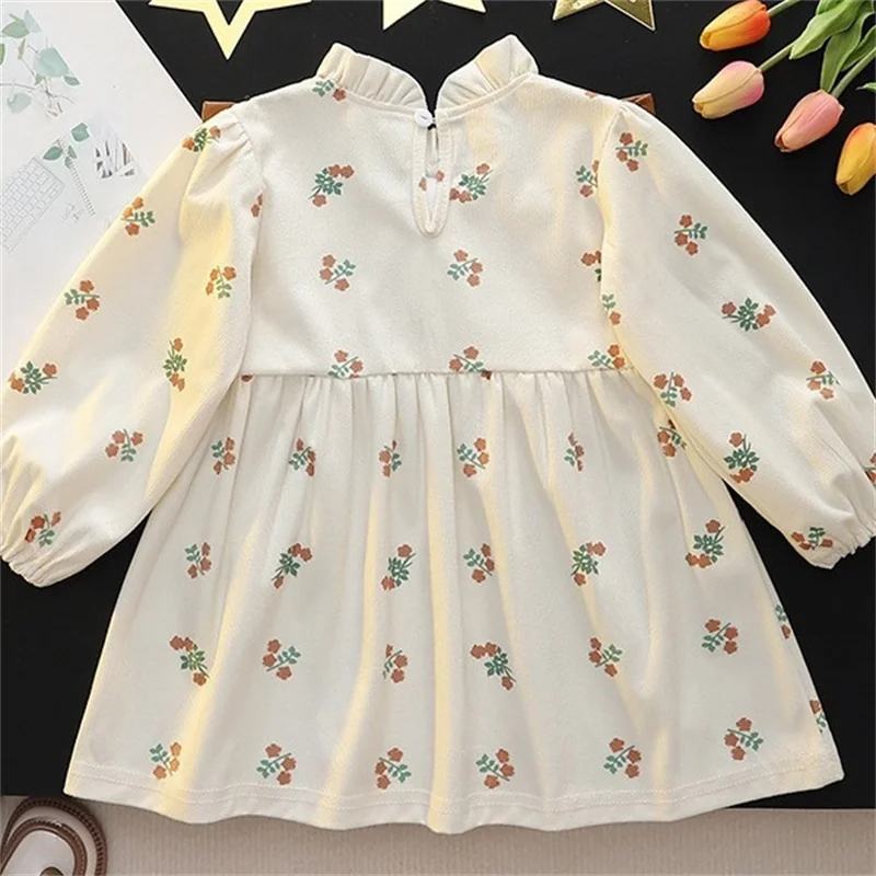 Children\'s Girls Dresses Spring Autumn Baby Clothes Long Sleeve Print Dresses For Girls Fashion Kids Clothing Outfit 10M-4Years