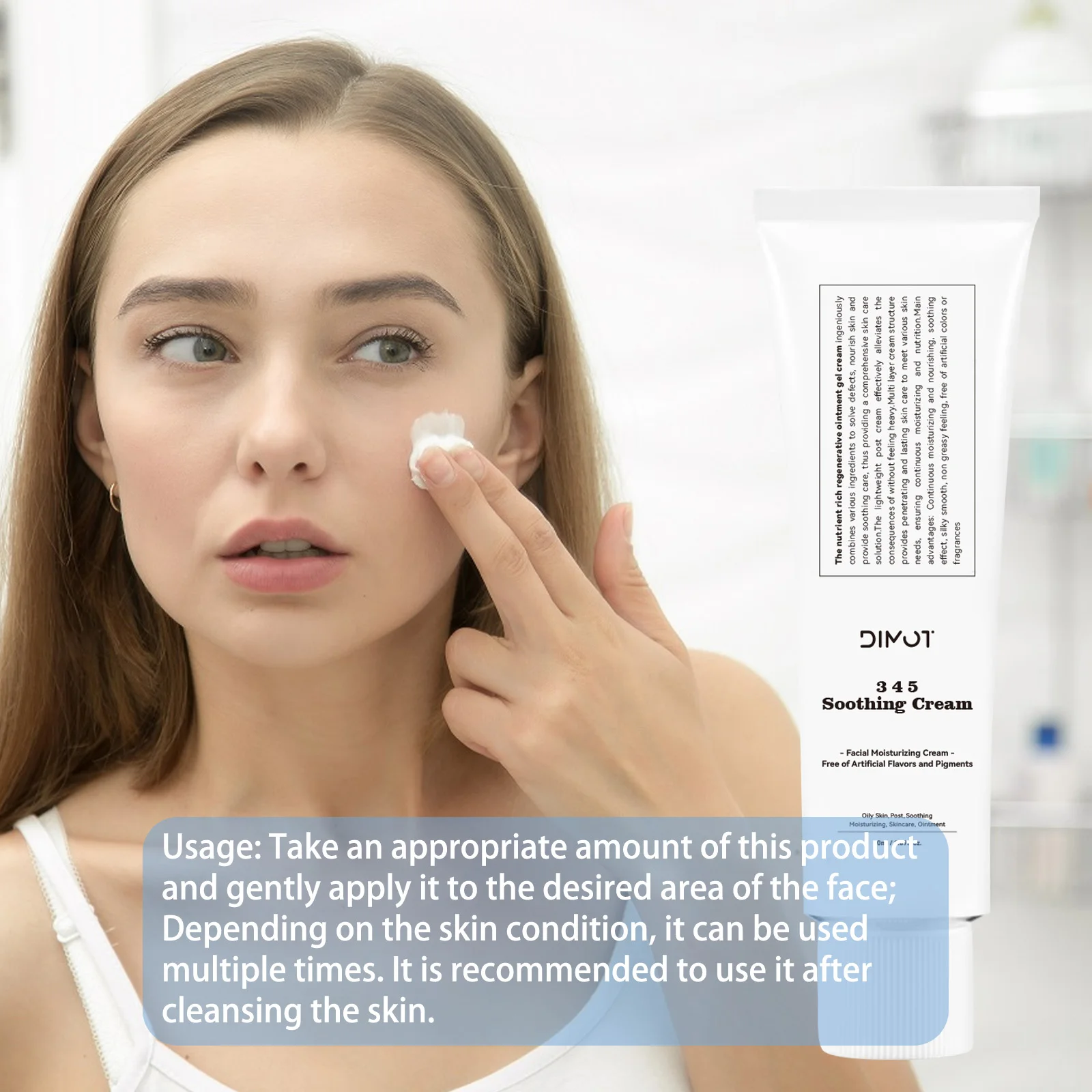DIMOT 345 Relief Cream Gezicht Moisturizer Crème Voeden Kalmerende Huid Reparatie Schone Acne Vette Huid Hydraterende Gezichtslotion Huidverzorging