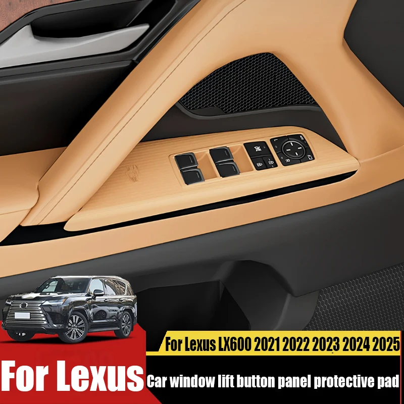 For Lexus LX600 2021 2022 2023 2024 2025 car door and window lifting button panel silicone pad car interior decoration product