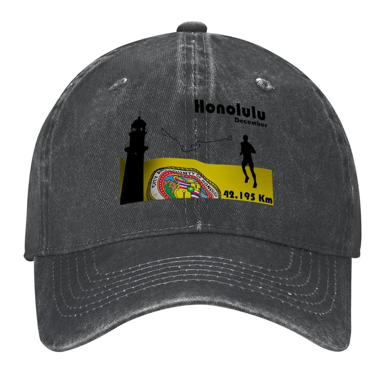 

Honolulu marathon Baseball Cap Unique hats party Hat funny hat Luxury man cap Caps Male Women's