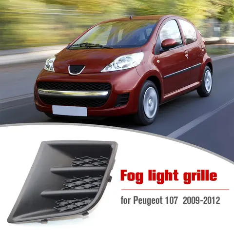 Fog Lamp Chrome Cover 7422A9/7422A8 Front Bumper Fog Light Grille Left Right Lower Grille Fog Light Frame for Peugeot 107 09-12